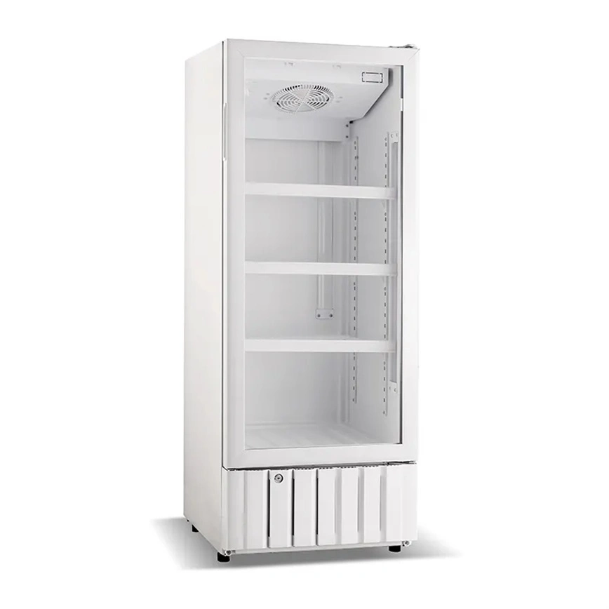 China Big Capacity Fridge Single Glass Door Upright Display Beverage Cooler Smart Supermarket Refrigerator Sc-190